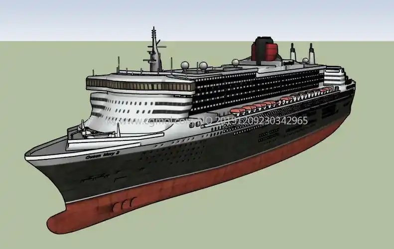 玛丽女王二世号游轮su模型