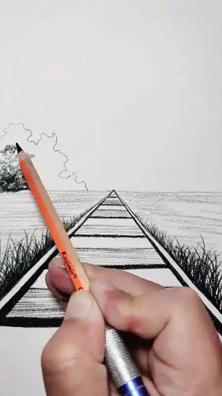 铁路轨道的画法,简单又好看,你学会了吗