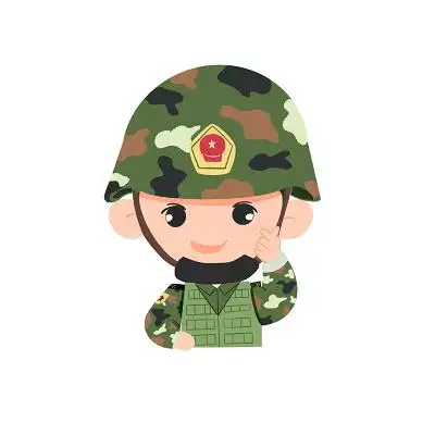 抗战胜利日卡通手绘扁平解放军插画卡通人物png素材