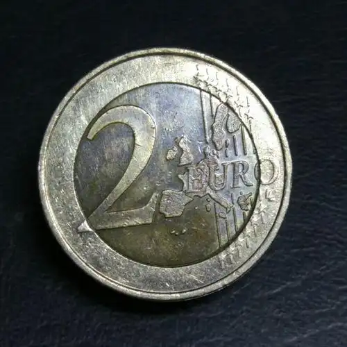 稀少高值两欧元一枚,德国.保真