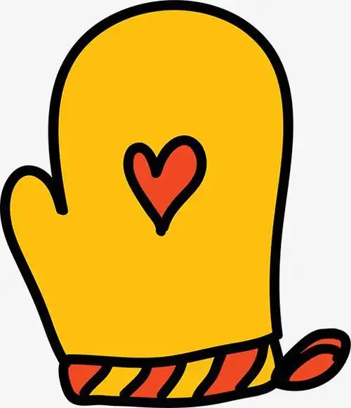 小手套简笔画彩色