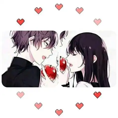 动漫拼接情头可爱的卡通情侣头像