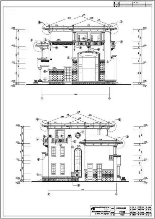 某小区e2型别墅建筑设计图_cad图库 -建库图纸