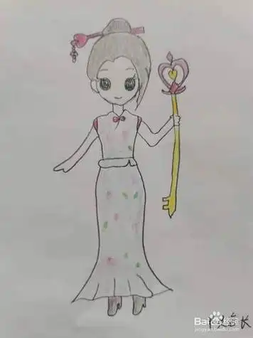 叶罗丽精灵梦里的辛灵店长怎么画简笔画