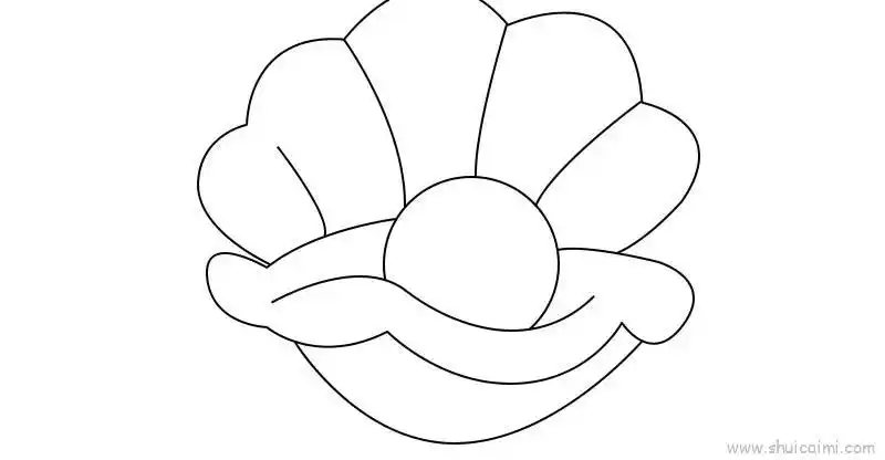 贝壳儿童画怎么画 贝壳简笔画顺序