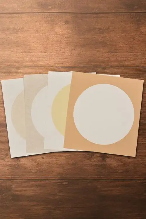 学生作品斗方国画卡纸生宣纸镜片纸圆形空白卡片纸68cm免装裱333号内