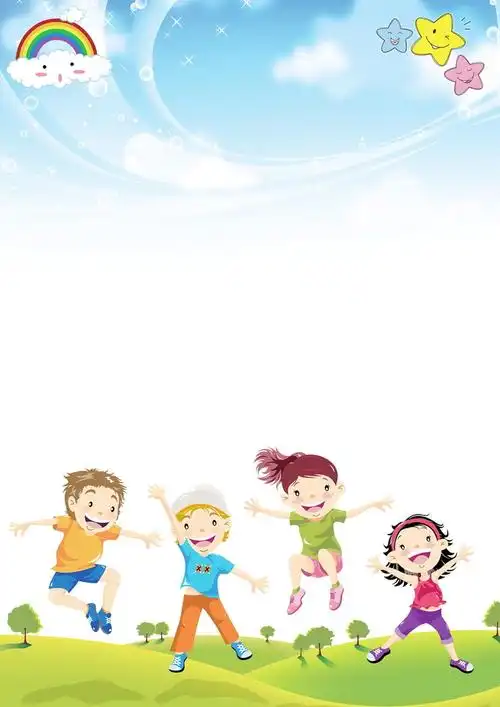 卡通小朋友童年时光psd素材