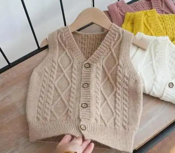 儿童背心编织教程,小菊花编织教程