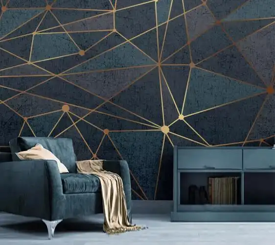 bh041  立体效果简约几何图形墙纸壁画电视背景墙客厅卧室壁纸