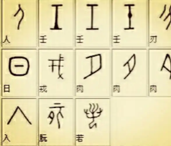 甲骨文与汉字对应表