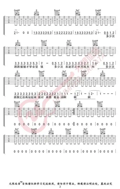微微吉他谱-傅如乔-《微微》g调弹唱六线谱-高清图片谱1