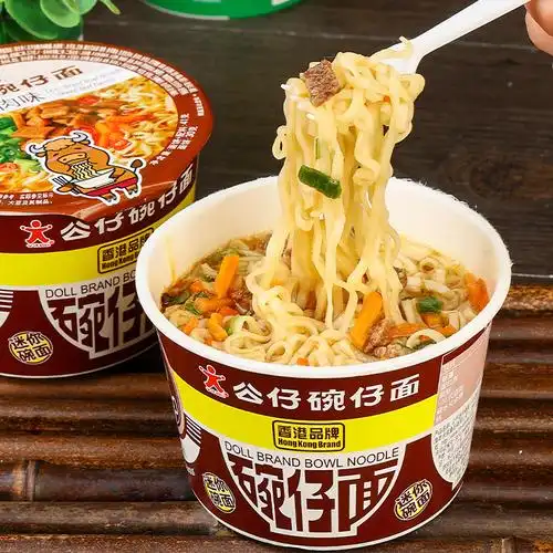 香港公仔面碗仔面迷你小杯杯面整箱小碗方便面冲泡方便面