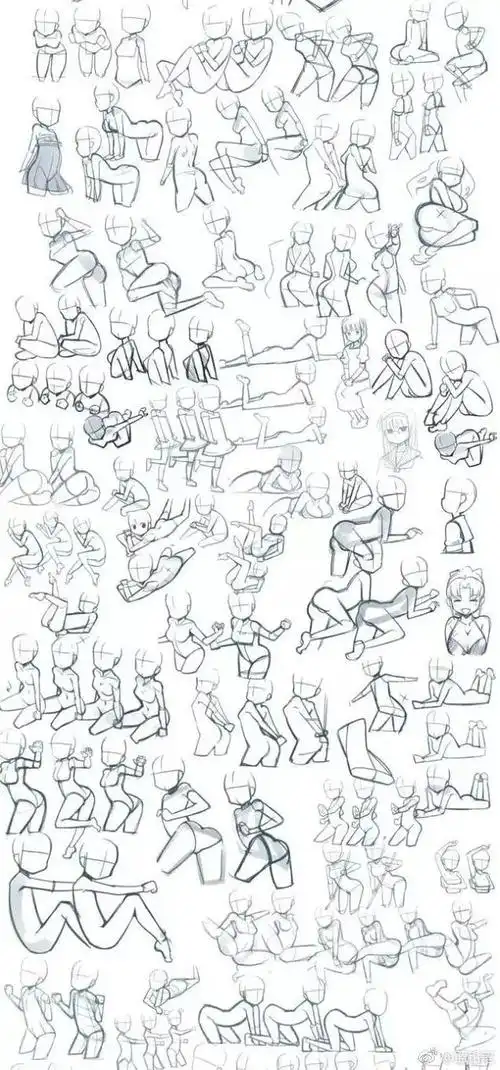 动漫里女生的姿态画法