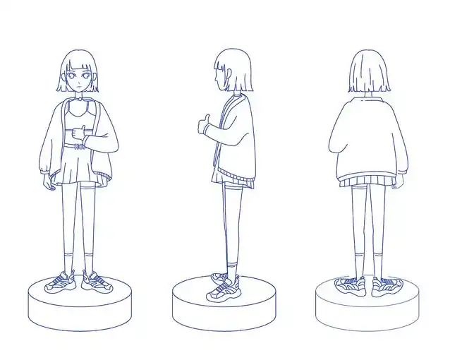 ip人物形象设计三视图