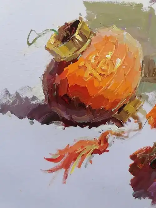 刘芪辰水粉山东联考灯笼