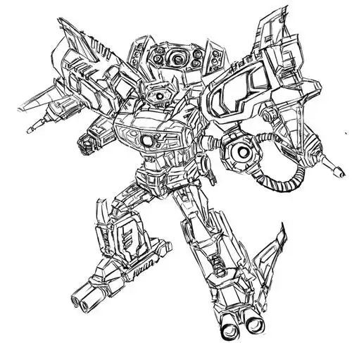 变形金刚指绘摸鱼变形金刚08震荡波撑天臂大波696908的大波太帅了