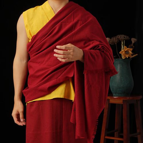 棠檀袈裟千佛衣羊驼披单喇嘛红衣服僧服藏传僧衣和尚出家人居士服法衣