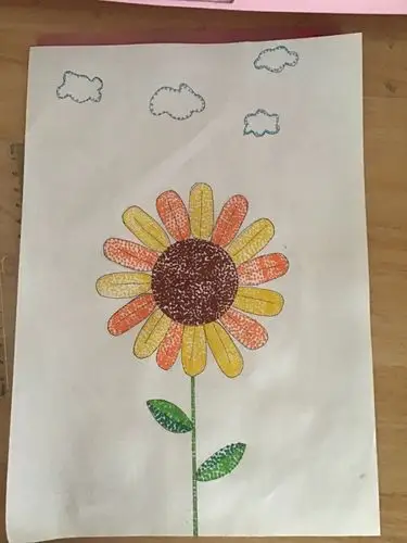 实验小学三年级六班学生《点彩画》美术作品欣赏