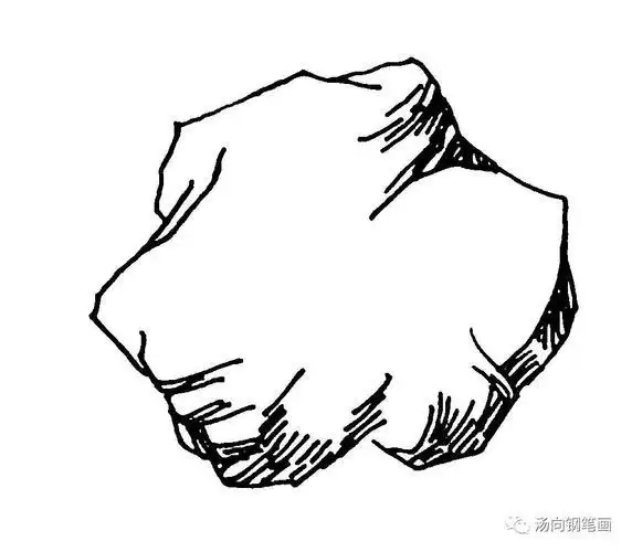 6 手绘石头及其水景线稿的画法,技巧,拓展,及其练习作业有关简笔画