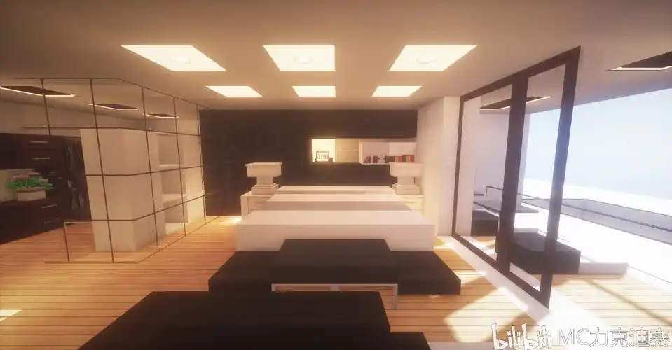 minecraft我的世界位于minecraft海边悬崖上的海景超级度假别墅