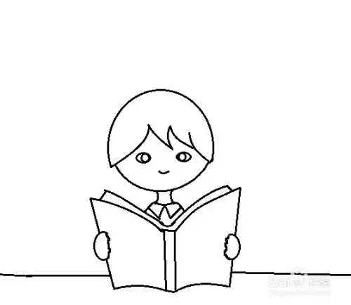 怎么画看书的女孩