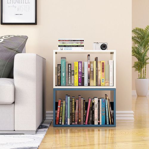 落地书架客厅卧室小型家用学生多层置物架简易书柜省空间 2组颜色备注