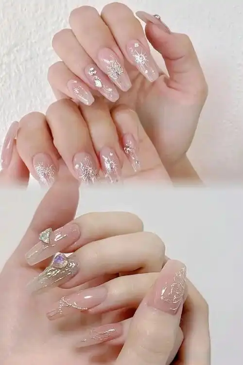 爱心7815带钻蝴蝶结96法式长美甲9799 富家千金既视感 御姐