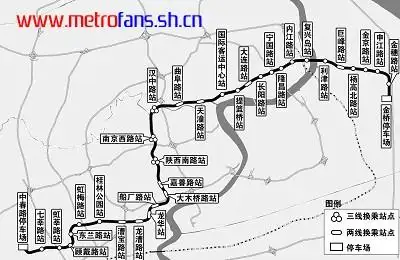 上海市地铁12号线的地图
