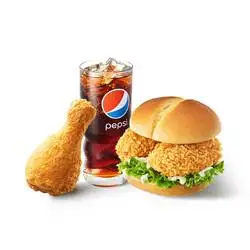 德克士经典单人餐单次兑换券汉堡炸鸡可乐套餐