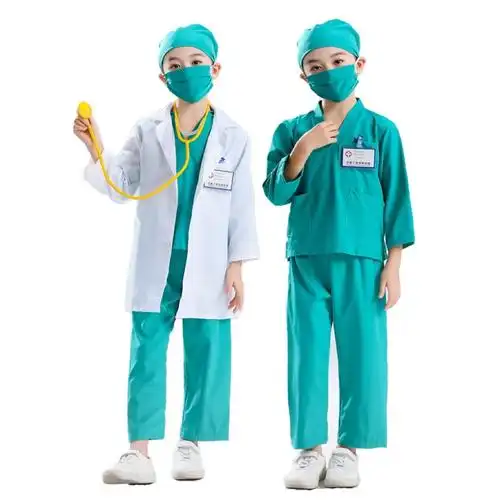 儿童小医生服装角色扮演护士套装幼儿园白大褂演出服防疫儿童演出服