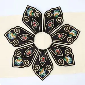 中国风清朝古代披肩云肩辅料披风戏服领子唱戏衣服装饰刺绣绣片.