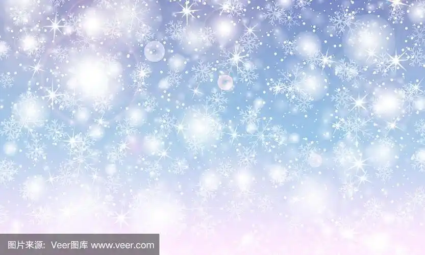 雪花飘落的背景.矢量图