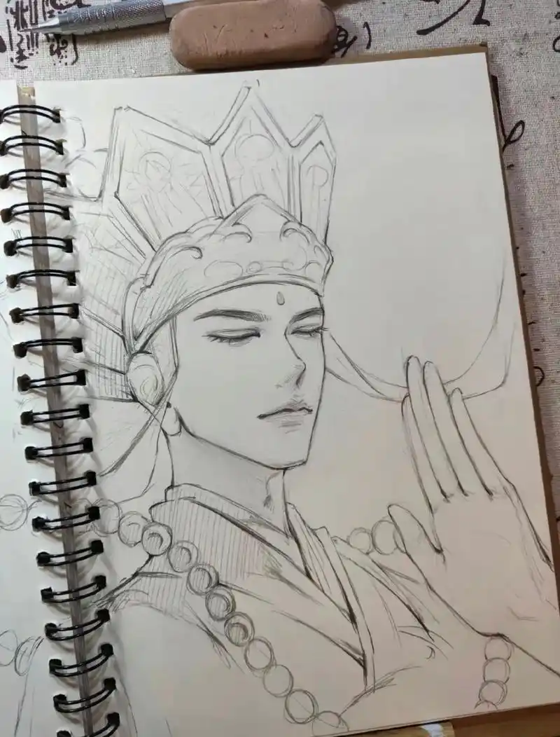 #手绘 #唐三藏 #日常瞎画 你说四大皆空 却紧闭双眼😅 - 抖音