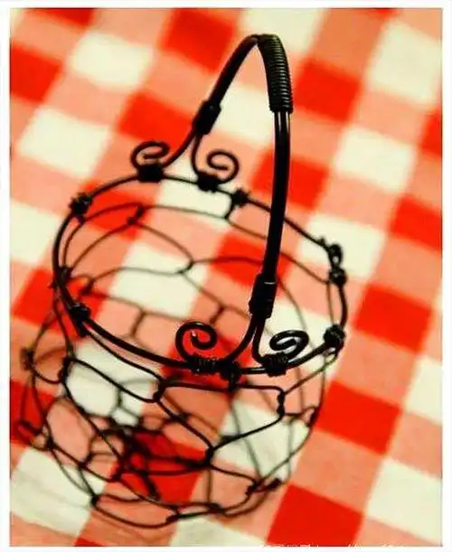 细铁丝手工编织可爱小篮子教程手工制作