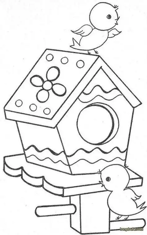 动物的家简笔画步骤