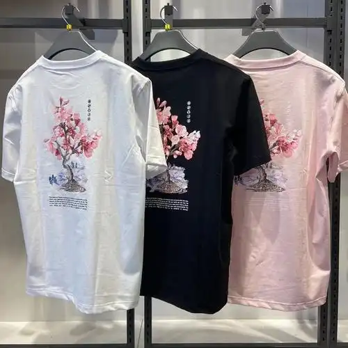 中国李宁2021樱花限定款t恤女囯潮短袖男半袖夏情侣文化衫ahsr630