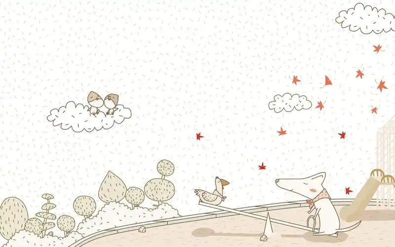 可爱的卡通狗狗桌面壁纸