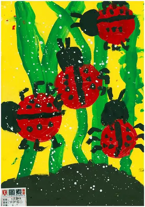 儿童画作品瓢虫精美儿童画图片