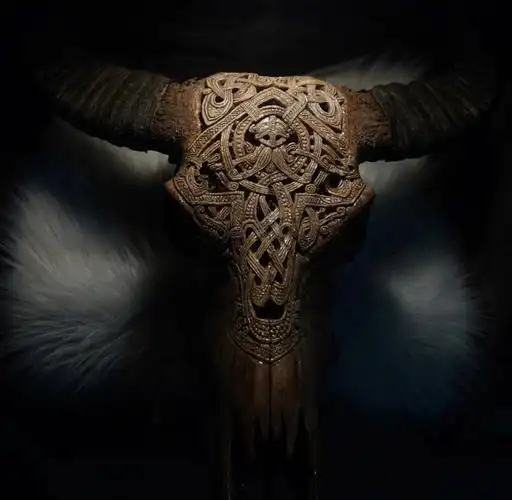 图腾雕刻牛头雕刻