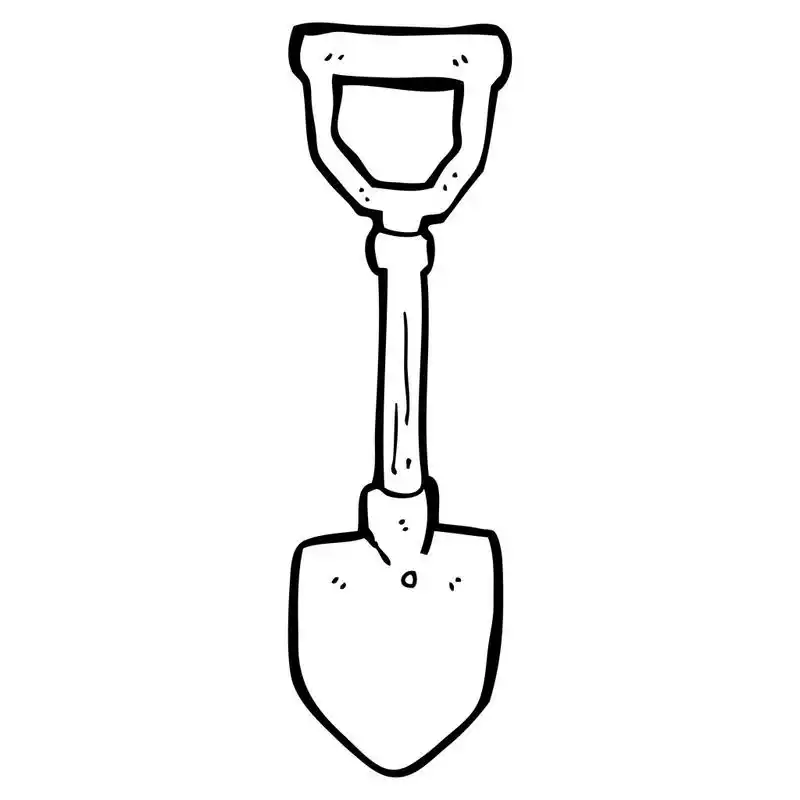 锹卡通,向量,在白色背景上的铁锹卡通