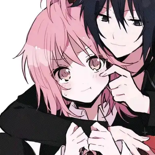 一组动漫情侣头像.