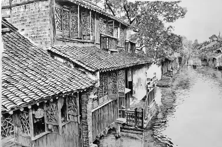 钢笔画作品欣赏