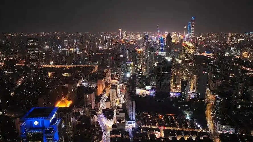 上海南京西路cbd 4k超高清航拍 还有太多土地没有好好开发