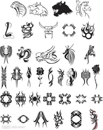 羌族图腾图案矢量图