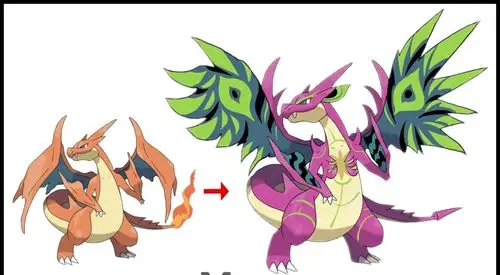 神奇宝贝:mega喷火龙x,y"4种新属性"对比,都超帅气!