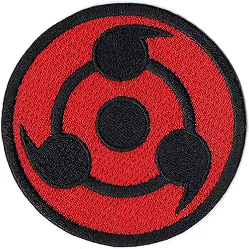 anime sharingan mark 标志刺绣火影忍者熨烫补丁 3 英寸