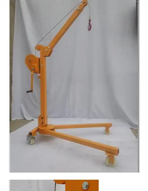 移动小型便携式可折叠吊机手摇小吊机家用手动升降吊车起重提升机