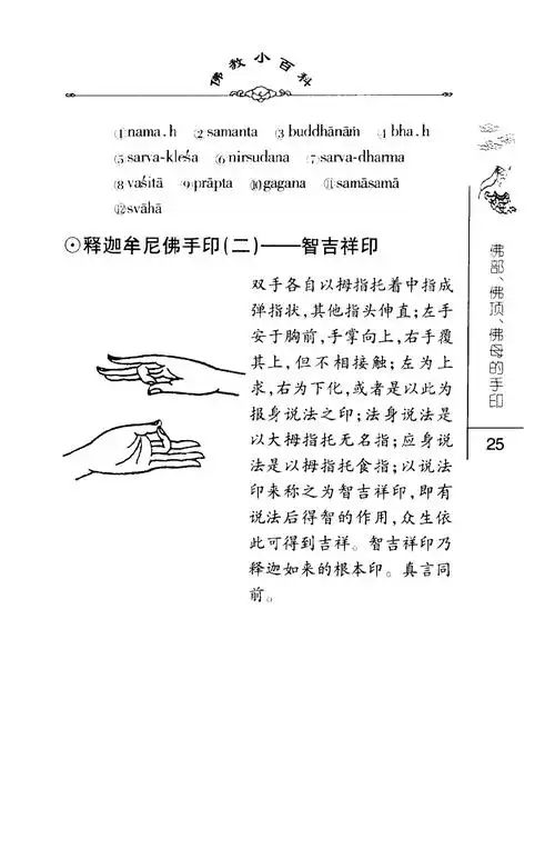 密法手印教学释迦牟尼佛手印二智吉祥印