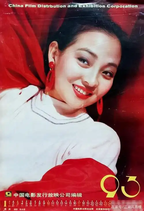 1993年挂历上的明星:王璐瑶,盖丽丽,伍宇娟,赵丽娟,陶虹等