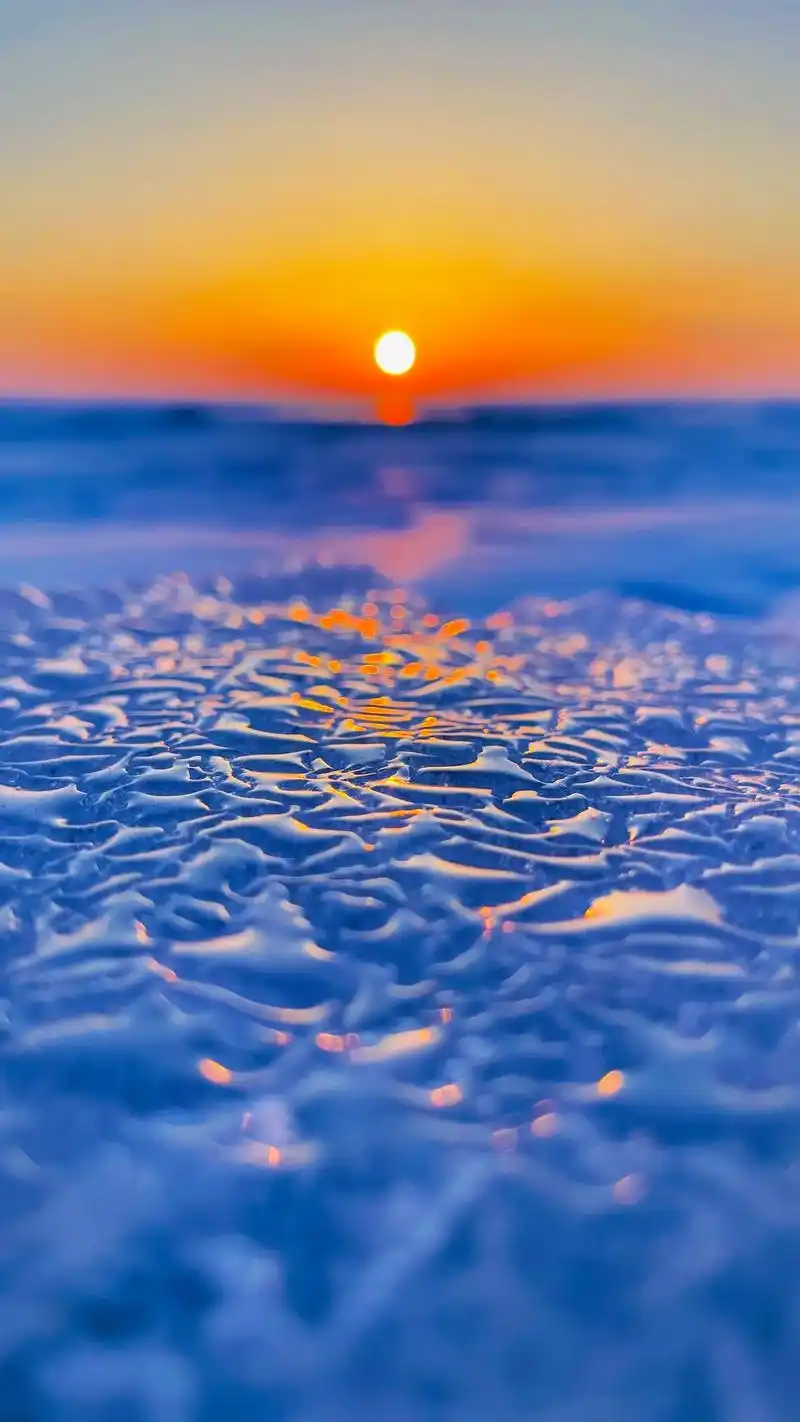 兴凯湖冬日的落日美景,你get了吗?